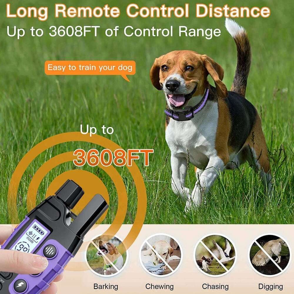 3300ft Remote E-Collar  -  Waterproof Training for 5-120lb Dogs - image 4