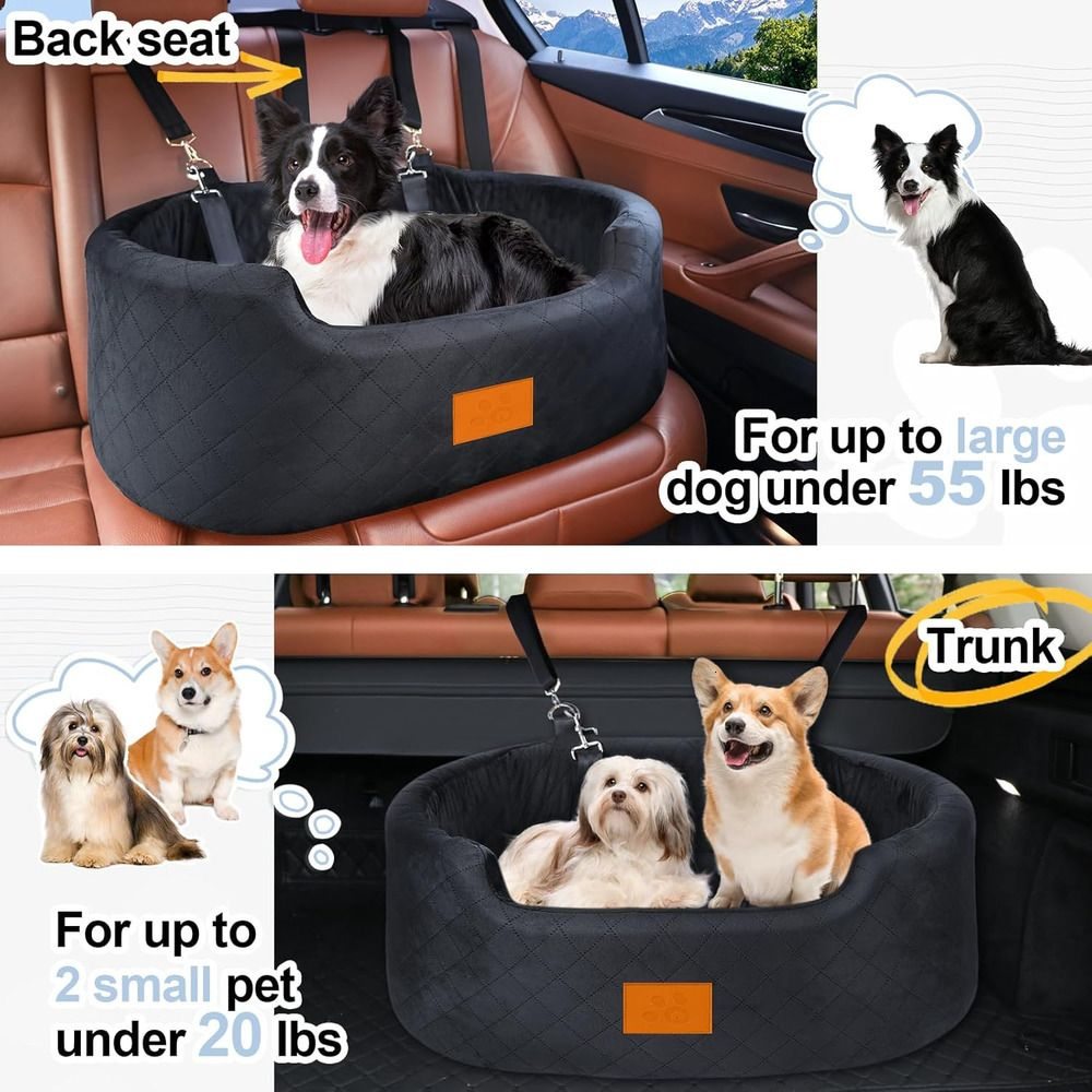 Dog Car Travel Bed  -  Washable Booster Seat for SUVs - image 2