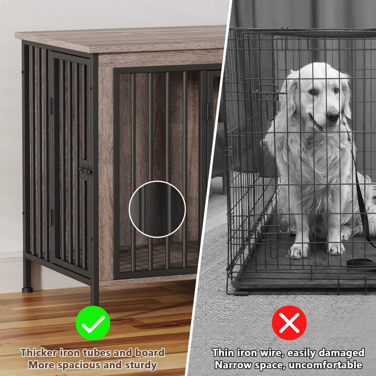 Heavy Duty Dog Crate Furniture TV Stand - image 3