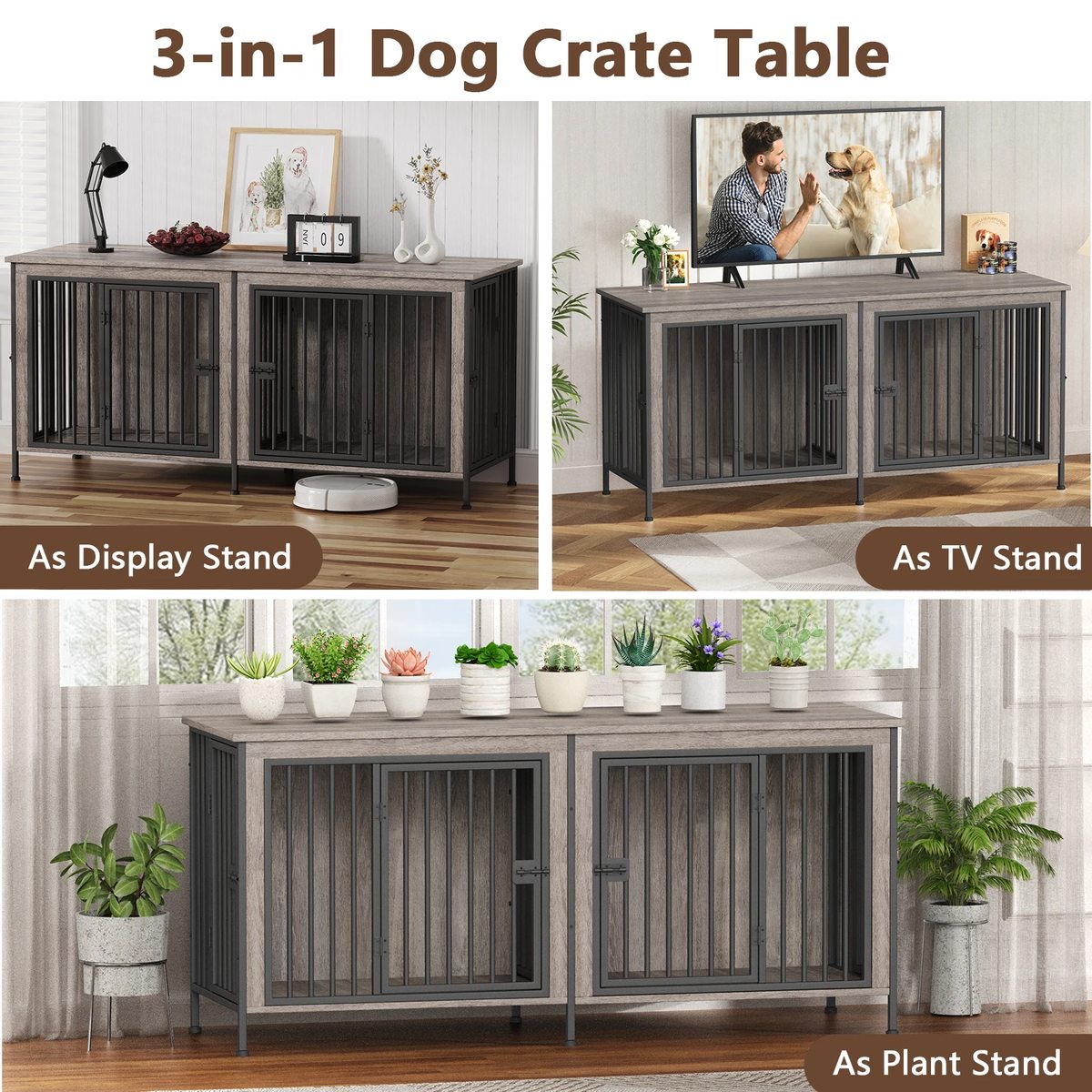 Heavy Duty Dog Crate Furniture TV Stand - image 4