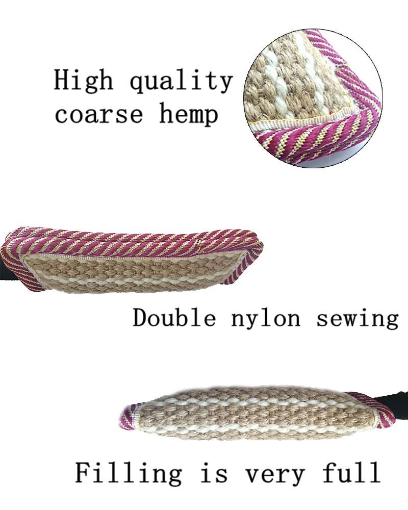 Hemp Dog Bite Tug Pillow  -  Rope Handle for Malinois & GSD - image 4