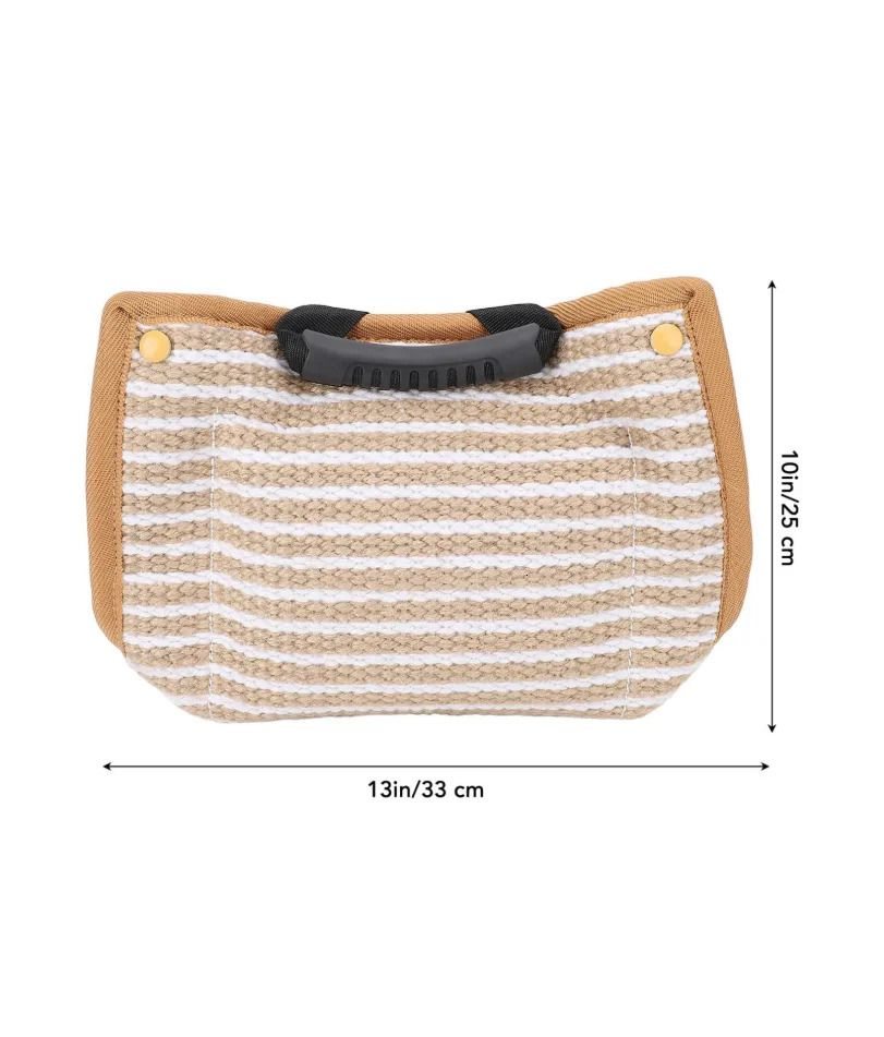 Jute Dog Training Bite Pillow with Handles  -  Tear-Resistant - image 4
