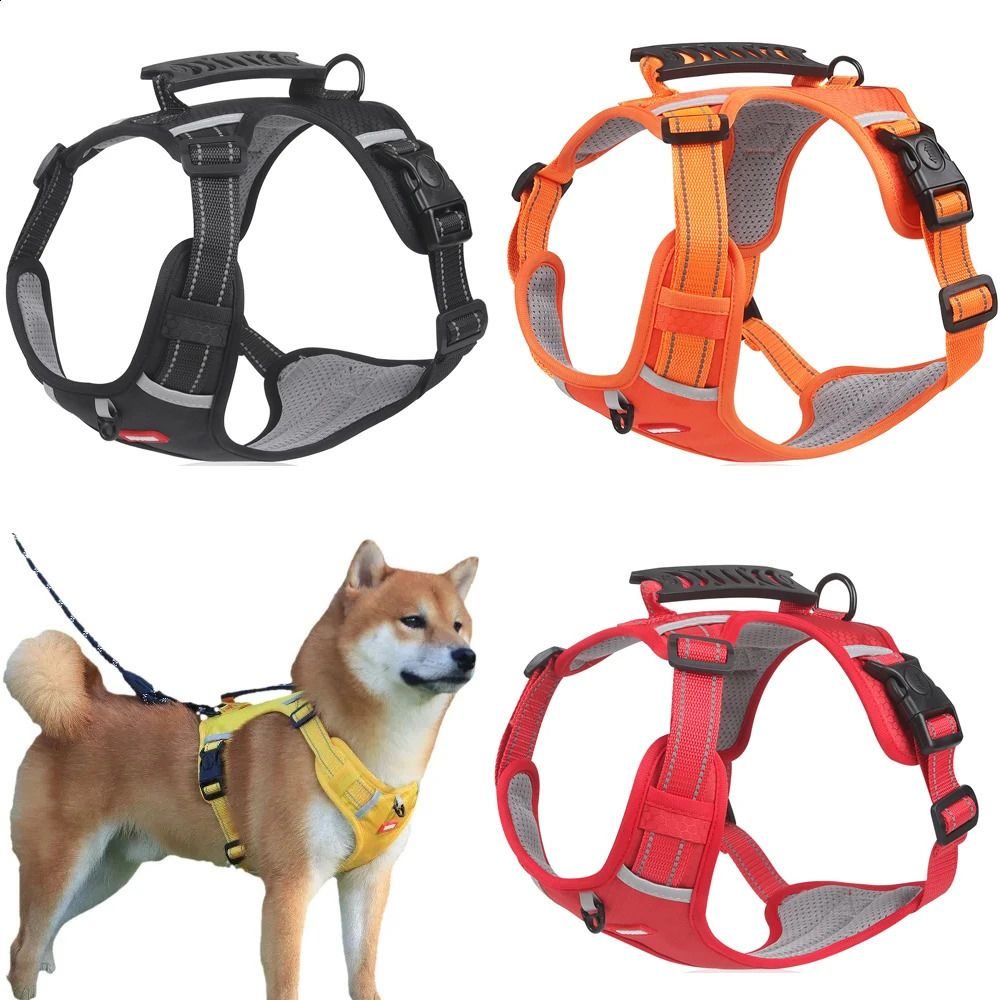 No-Pull Reflective Dog Harness  -  Breathable Mesh Saddle - image 1