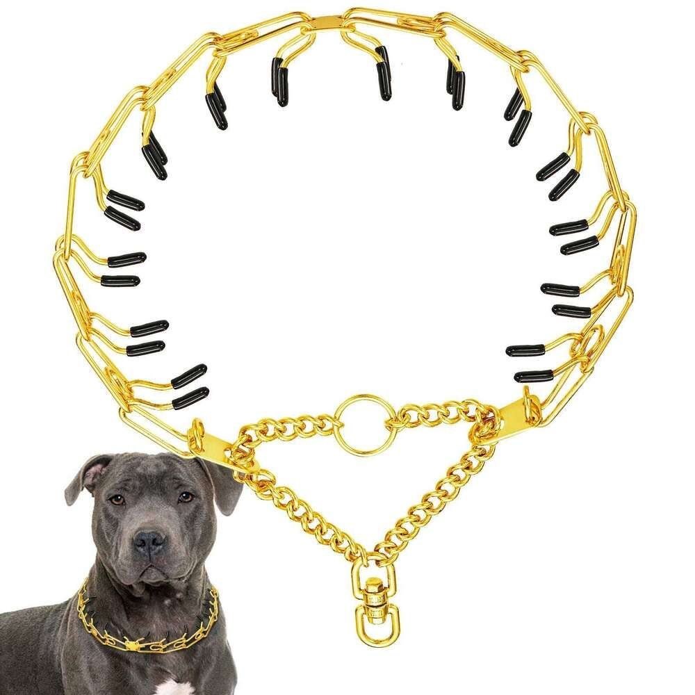 Stainless Steel Prong Collar  -  Comfort Rubber Tips - image 1