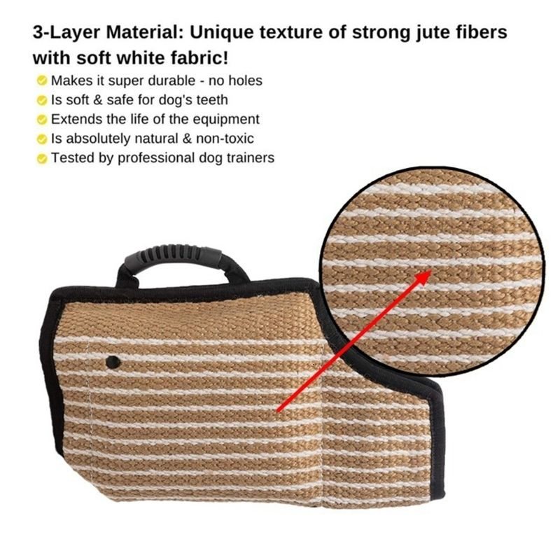 Strong Jute Dog Bite Sleeve Tug  -  K9 Training Glove - image 5