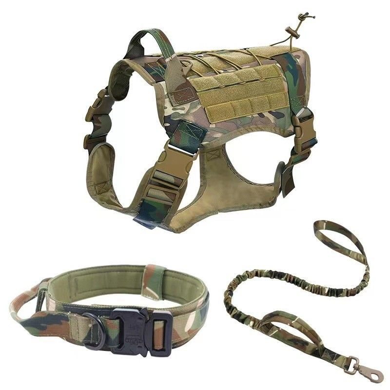 Tactical Dog Collar & Leash Set  -  Military Service Vest - image 1