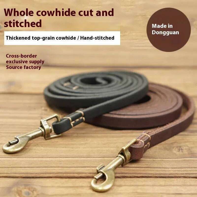 Top Grain Leather Dog Leash  -  Genuine Cowhide - image 1